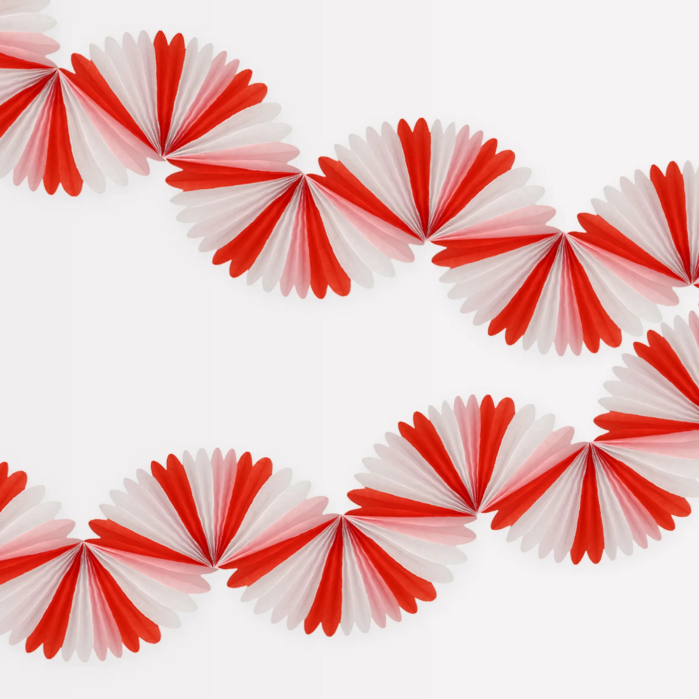 Red & White Stripe Honeycomb Garland