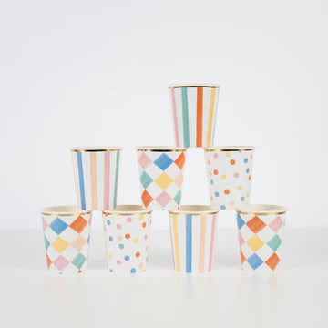 Colourful Pattern Paper Cups – Berylune