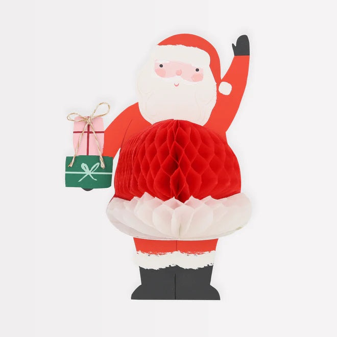 Honeycomb Santa Stand Up Card