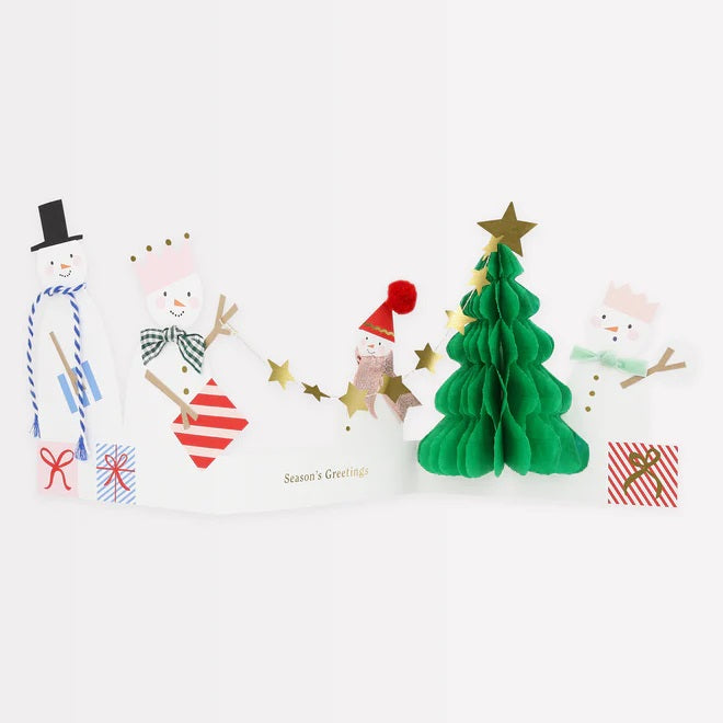 Snowman Family Concertina Card