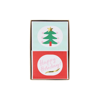 Box of Festive Christmas Stickers - Christmas Tree