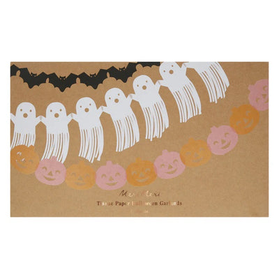 Tissue Paper Halloween Garlands - Pack of Three