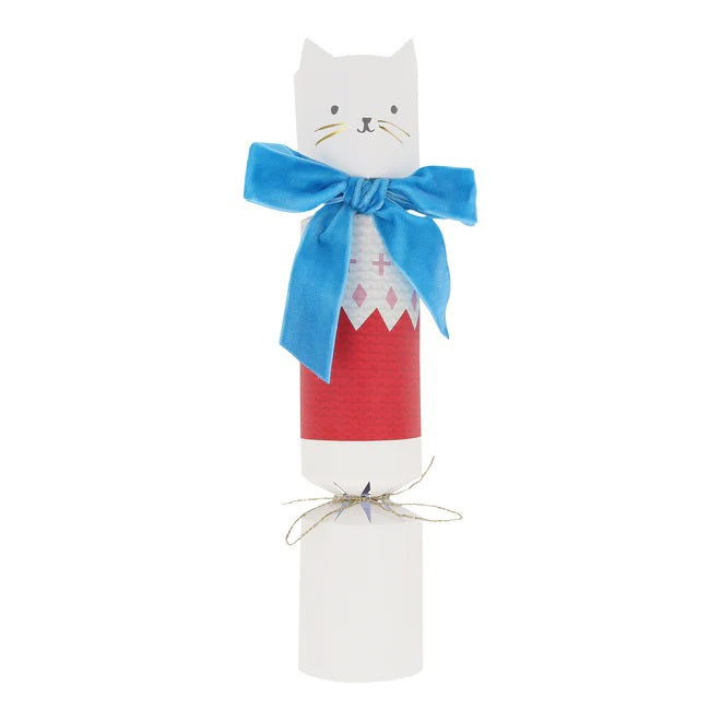 Cats with Velvet Bows Christmas Crackers