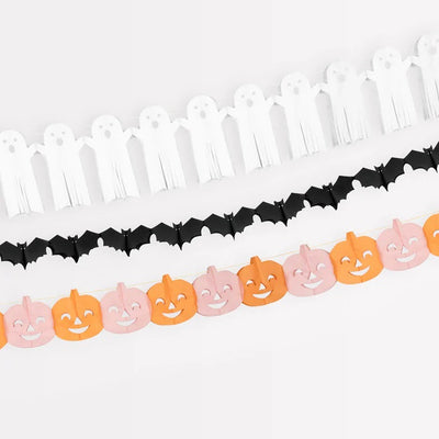 Tissue Paper Halloween Garlands - Pack of Three