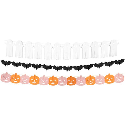 Tissue Paper Halloween Garlands - Pack of Three