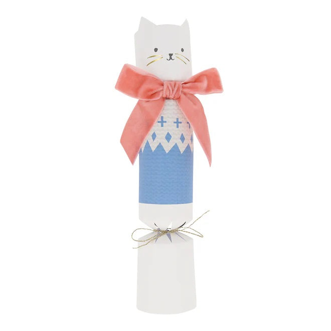Cats with Velvet Bows Christmas Crackers