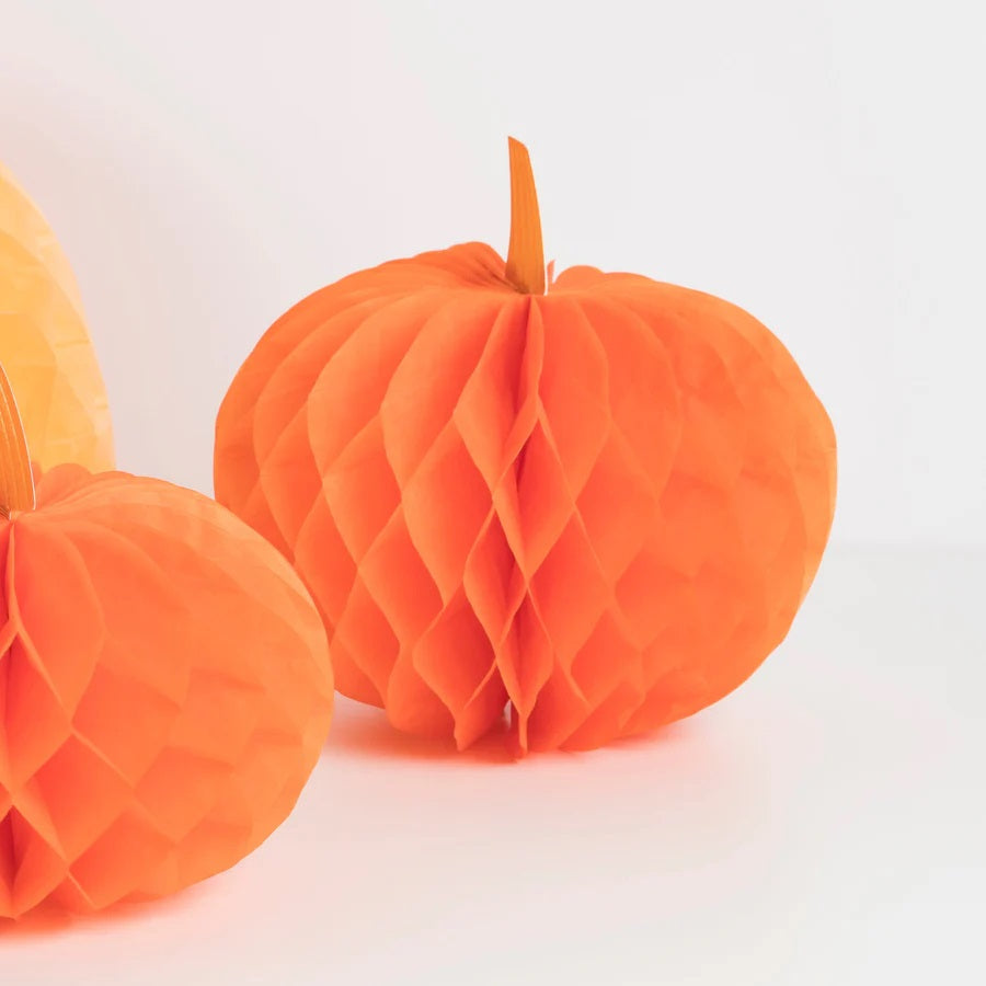 Honeycomb Pumpkins - Pack of Ten