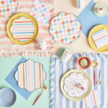 Colourful Pattern Paper Plates