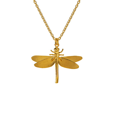 Dragonfly Necklace - Gold Plate