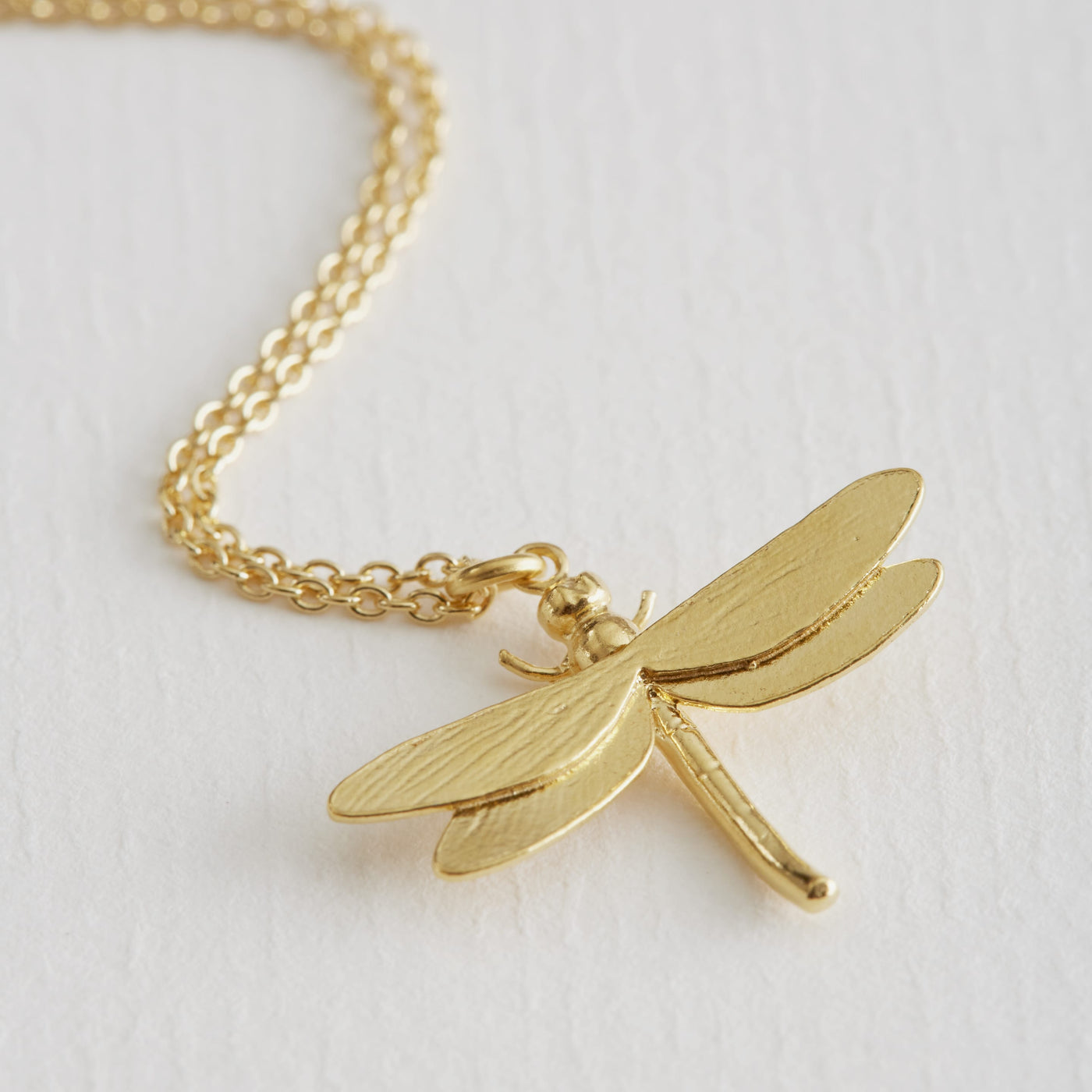 Dragonfly Necklace - Gold Plate