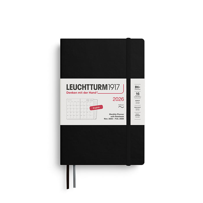 Leuchtturm B6+ 16 Months Softcover Monthly Planner & Notebook 2026