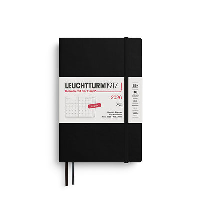 Leuchtturm B6+ 16 Months Softcover Monthly Planner & Notebook 2026