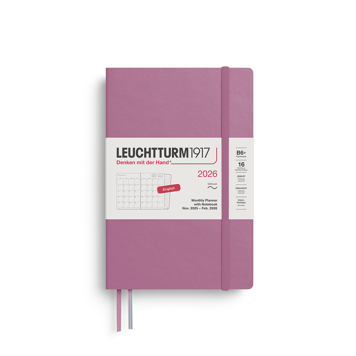 Leuchtturm B6+ 16 Months Softcover Monthly Planner & Notebook 2026