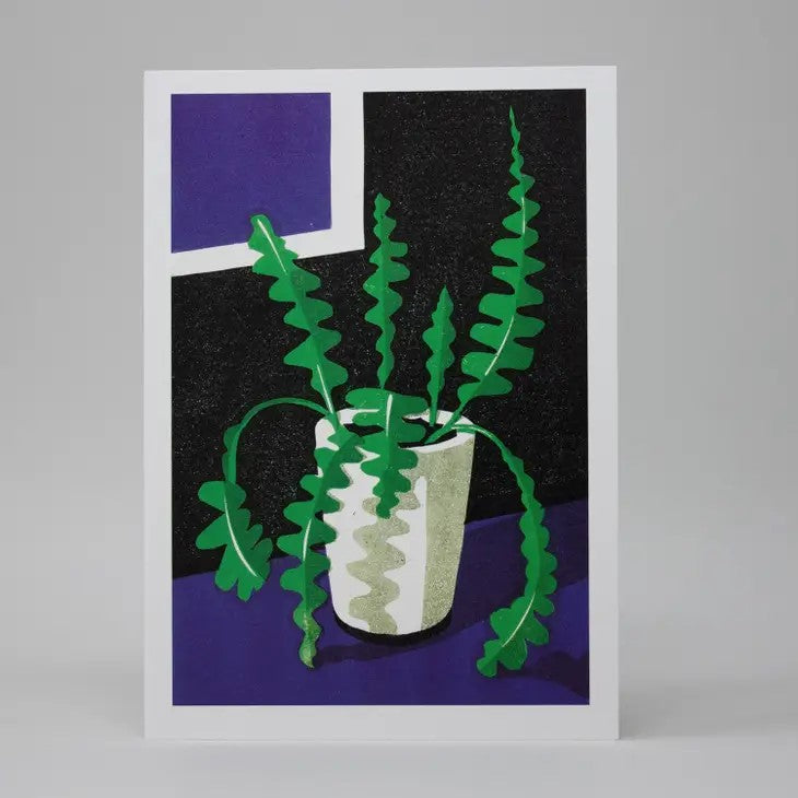 Fishbone Cactus Greetings Card