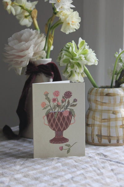Pink Dahlias Mini Card
