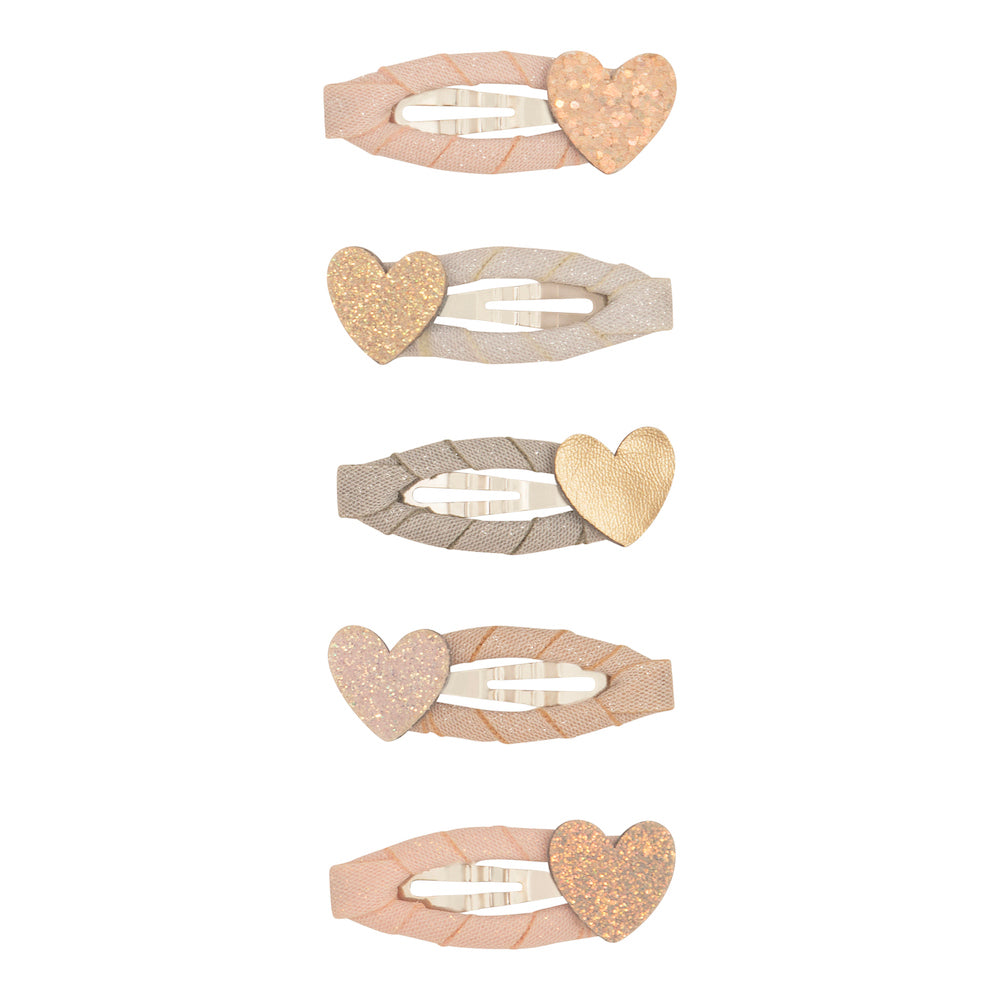 Mimi and Lula Clic Clac Hair Clips - Teeny Hearts Pack of 5