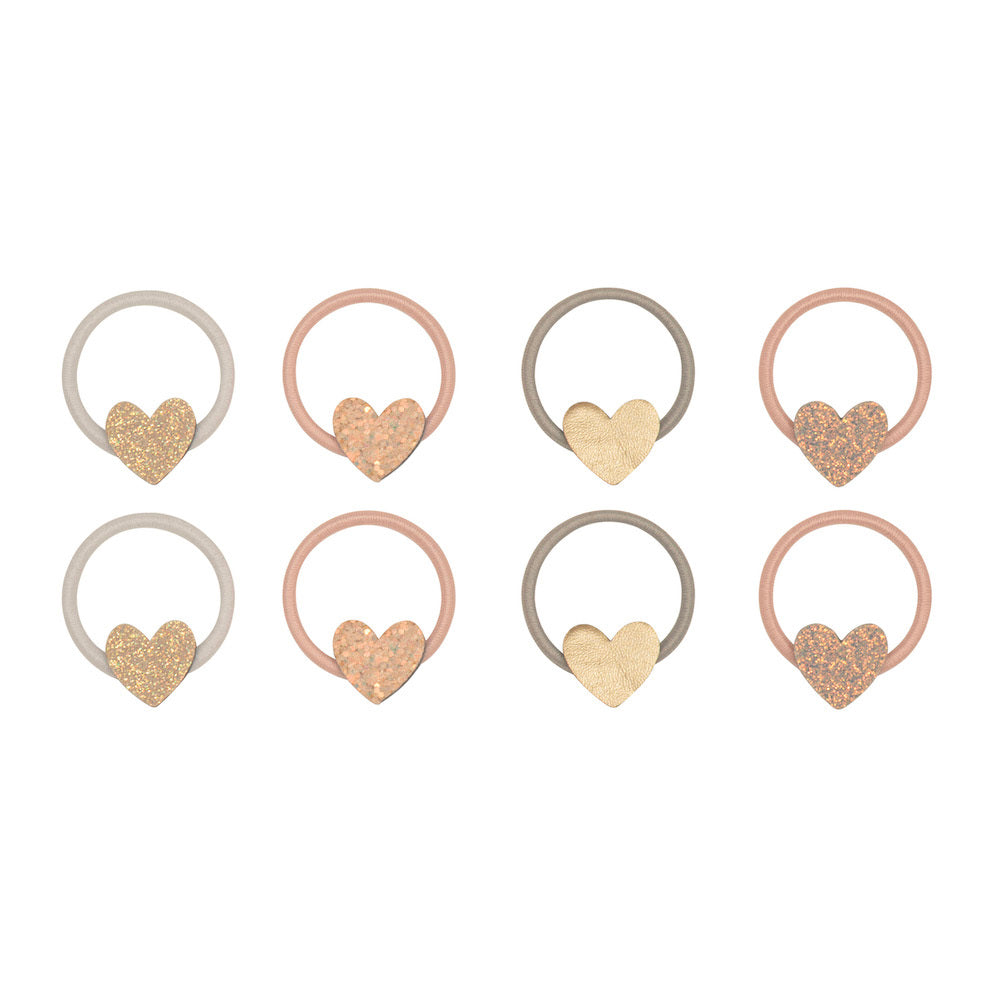 Mimi and Lula Hair Elastics - Teeny Hearts Pack of 8
