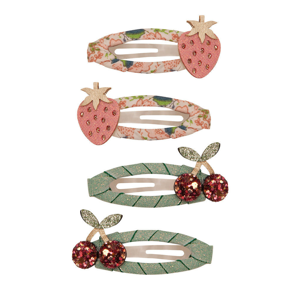 Mimi and Lula Clic Clac Hair Clips - Fruity Floral Pack of 4
