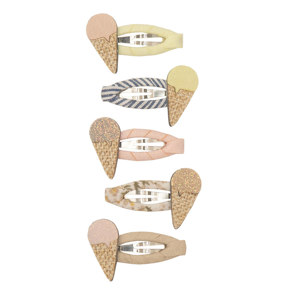Mimi and Lula Clic Clac Hair Clips - Ice Cream Pack of 5