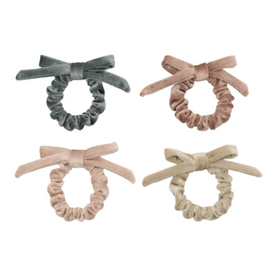 Mimi and Lula Hair Scrunchies - Sparkle Velvet Bow Pack of 4