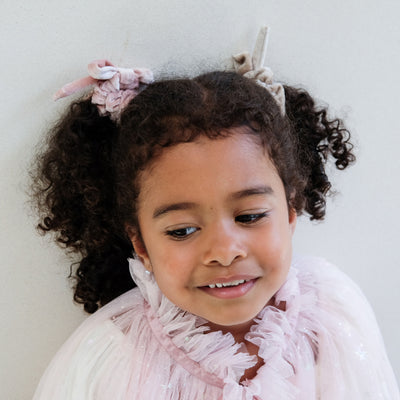 Mimi and Lula Hair Scrunchies - Sparkle Velvet Bow Pack of 4