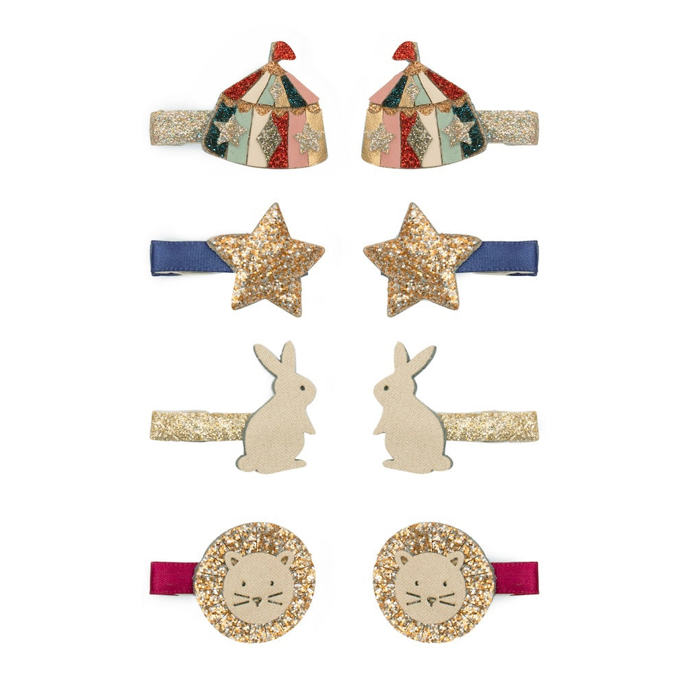Mimi and Lula Mini Hair Clips - Circus Pack of 8