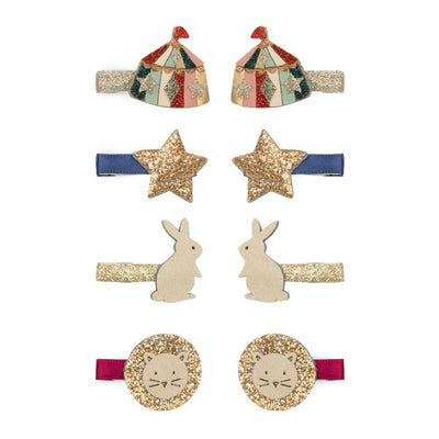 Mimi and Lula Mini Hair Clips - Circus Pack of 8