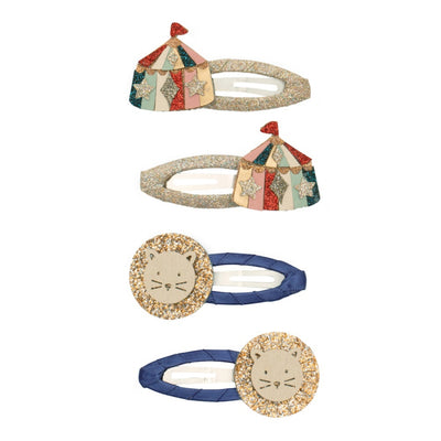 Mimi and Lula Clic Clac Hair Clips - Circus Lion Pack of 4
