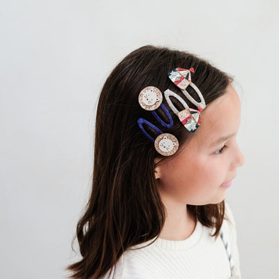 Mimi and Lula Clic Clac Hair Clips - Circus Lion Pack of 4