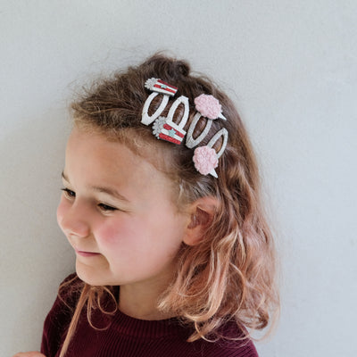 Mimi and Lula Clic Clac Hair Clips - Popcorn & Candyfloss Pack of 4