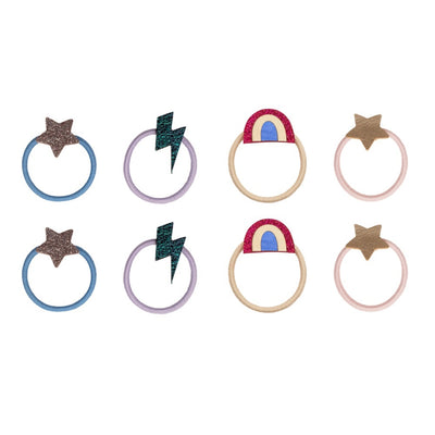 Mimi and Lula Hair Elastics - Rainbow Pack of 8