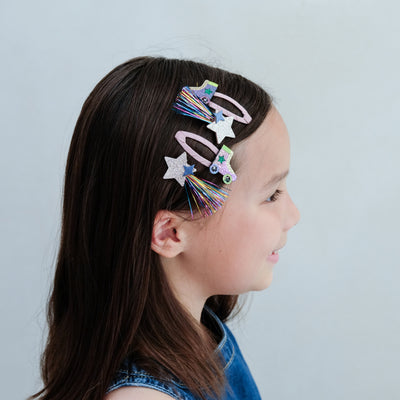 Mimi and Lula Clic Clac Hair Clips - Rollerskate Pack of 4