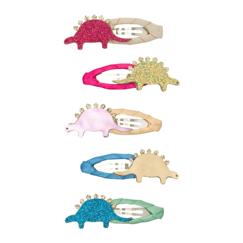 Mimi and Lula Clic Clac Hair Clips - Dino Diva Pack of 5