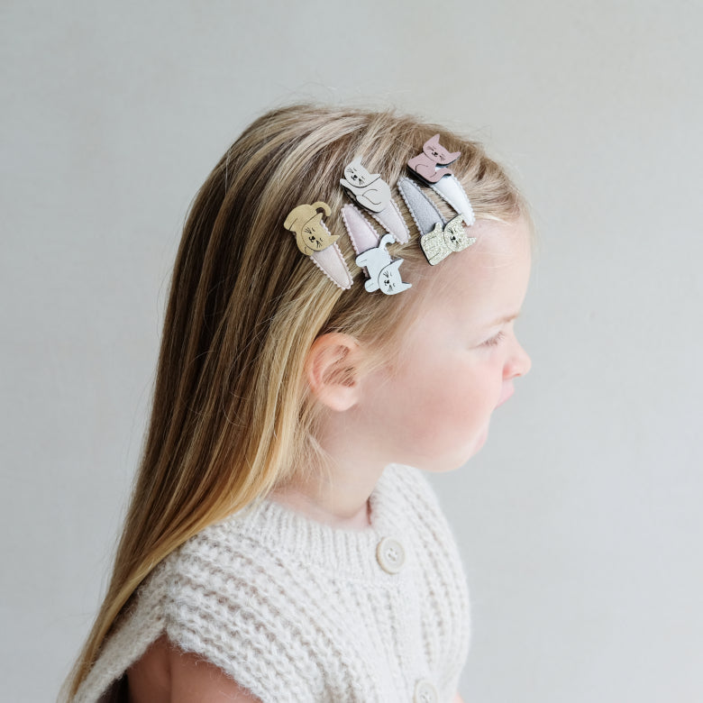 Mimi and Lula Clic Clac Hair Clips - Kitty Cat Pack of 5