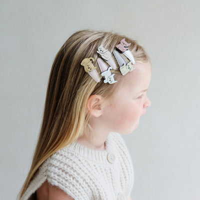 Mimi and Lula Clic Clac Hair Clips - Kitty Cat Pack of 5