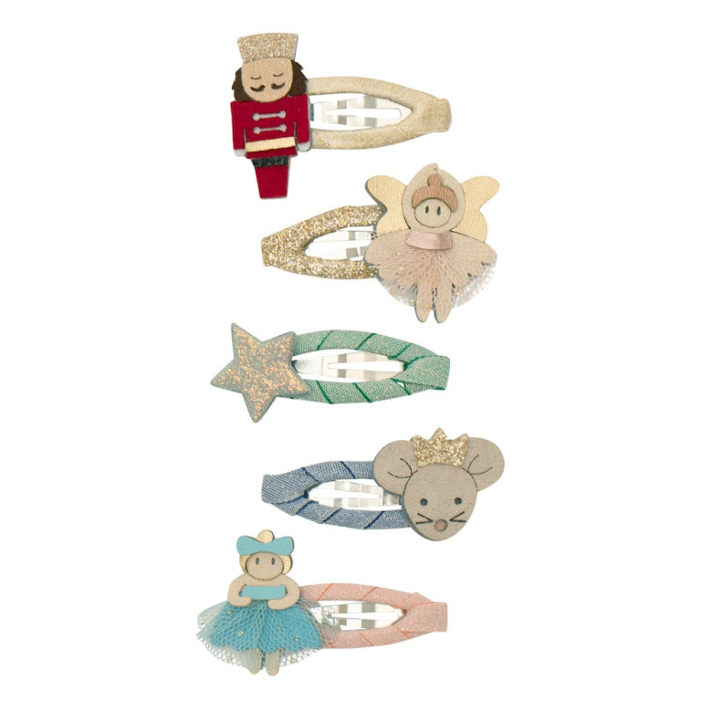 Mimi and Lula Clic Clac Hair Clips - Nutcracker Pack of 5