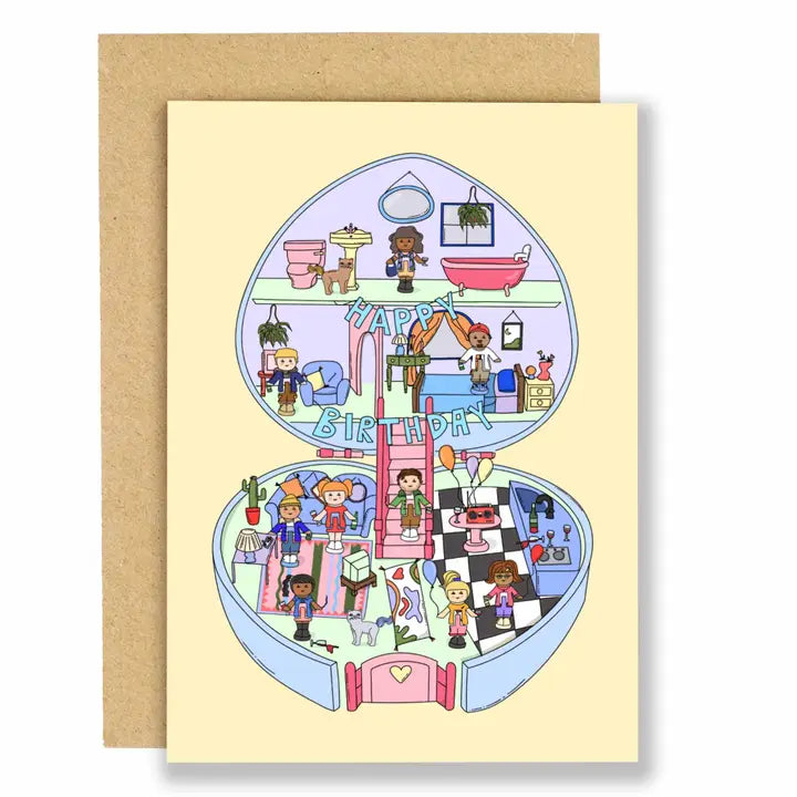 Polly's House Party Birthday Card