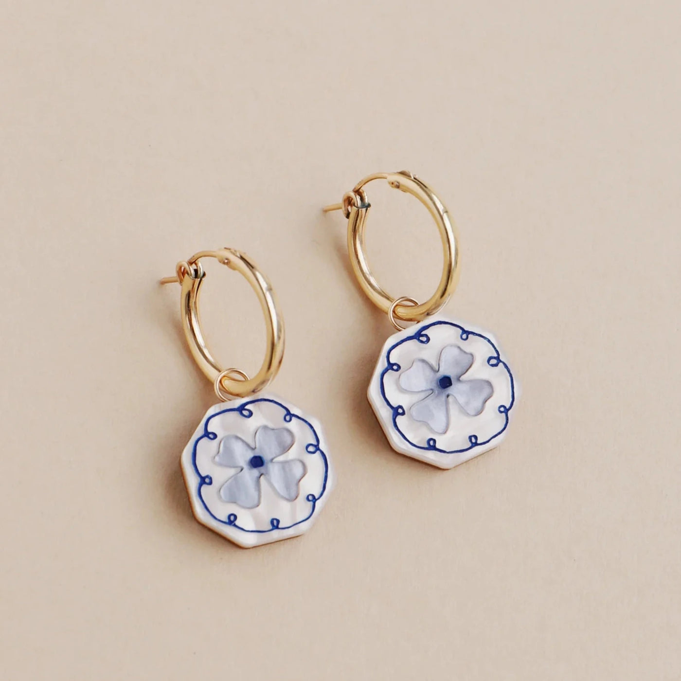 Poppy Charm Hoops