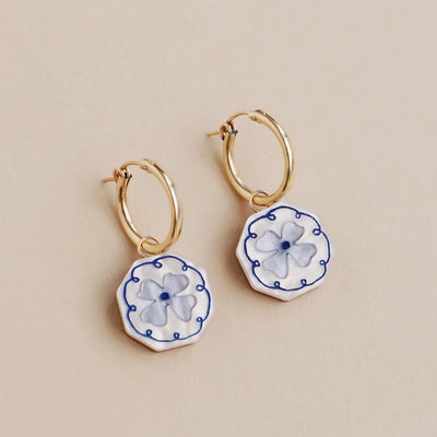 Poppy Charm Hoops