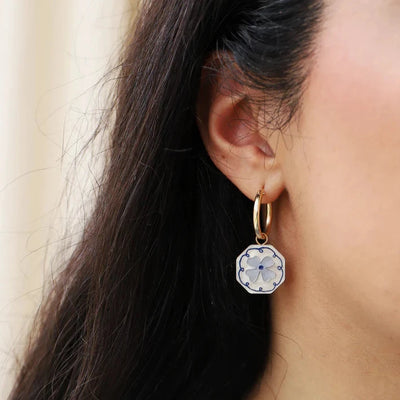 Poppy Charm Hoops