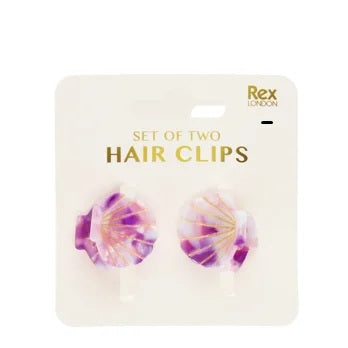 Seashell Mini Claw Hair Clips - Set of 2