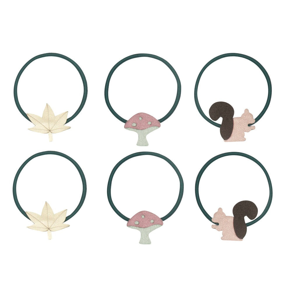 Mimi and Lula Hair Elastics - Woodland Pack of 6