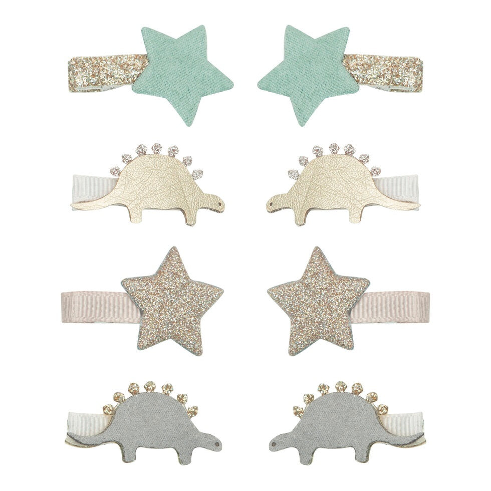 Mimi and Lula Mini Hair Clips - Dreamer Dino Pack of 8