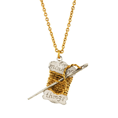 Twine & Needle 'For Mending Things' Necklace - Gold Plate