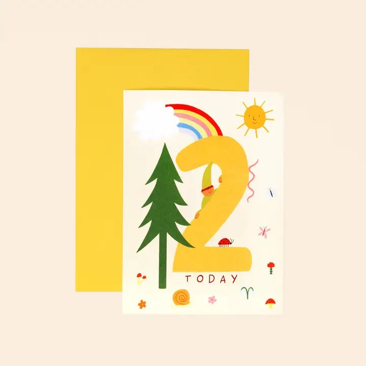 Age 2 Birthday Forest Card