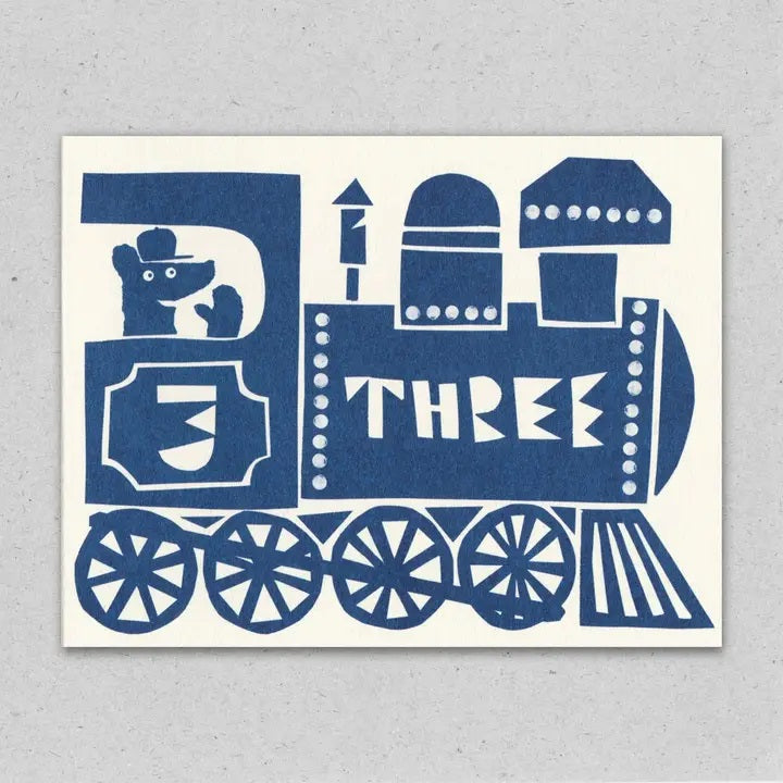 No. 3 Blue Train Card