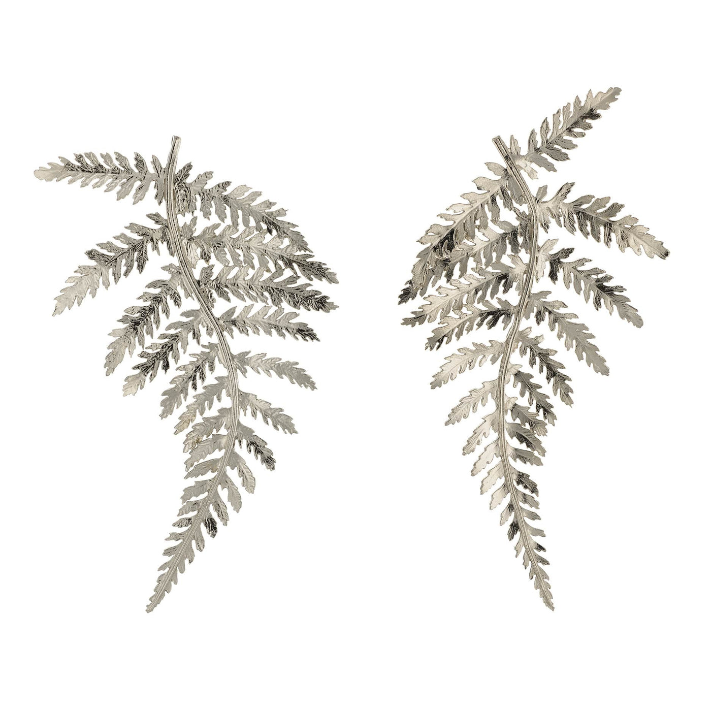 Statement Fern Earrings - Silver