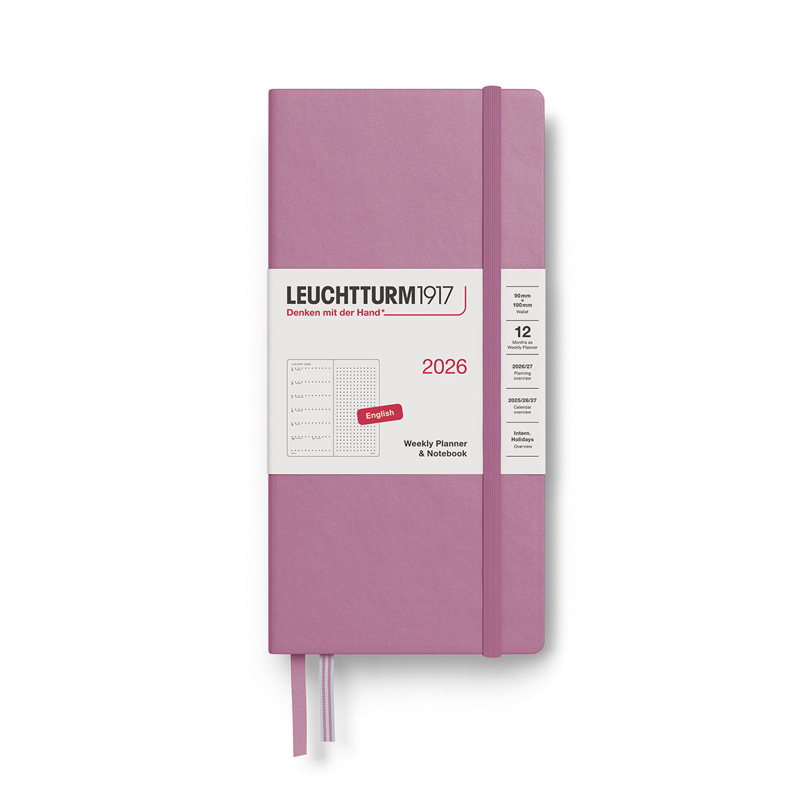 Leuchtturm Wallet Weekly Planner and Notebook 2026