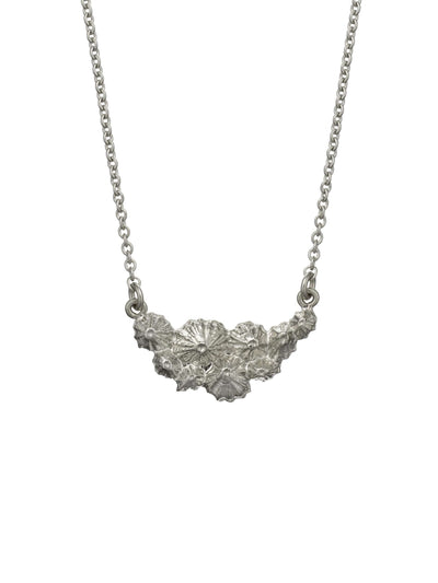 Limpet Cluster Inline Necklace - Silver