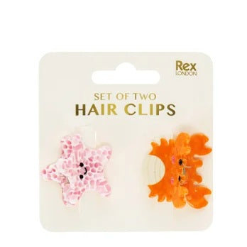 Sea Creature Mini Claw Hair Clips - Set of 2